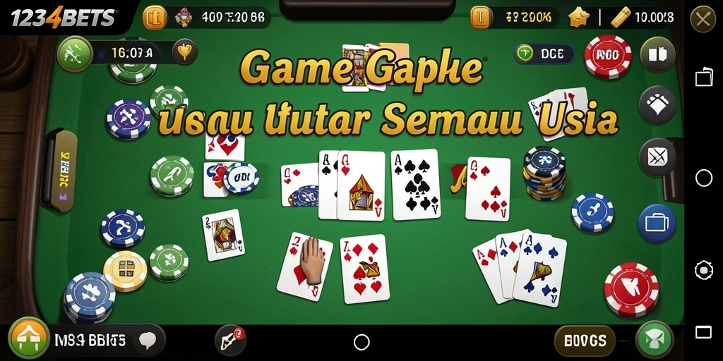 Gameplay menarik Gaple di aplikasi 1234BETS.