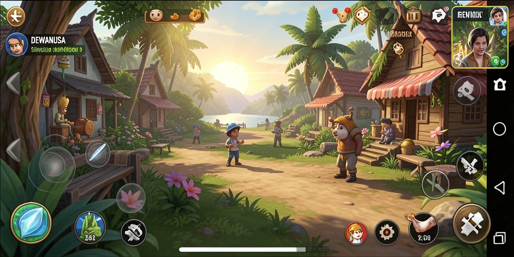 Screenshot menunjukkan gameplay DEWANUSA yang menarik dan interaktif.