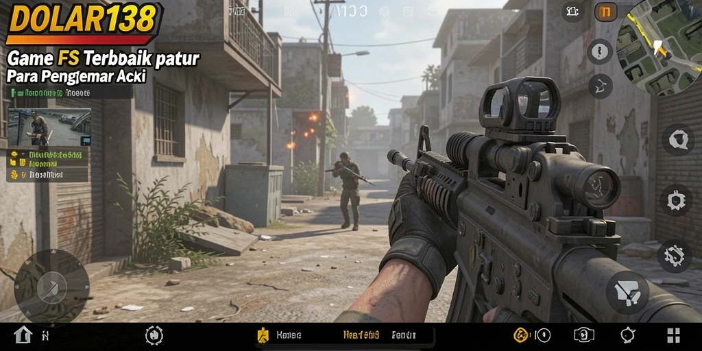 Tangkapan layar gameplay DOLAR138 yang menunjukkan aksi seru dalam pertarungan FPS.