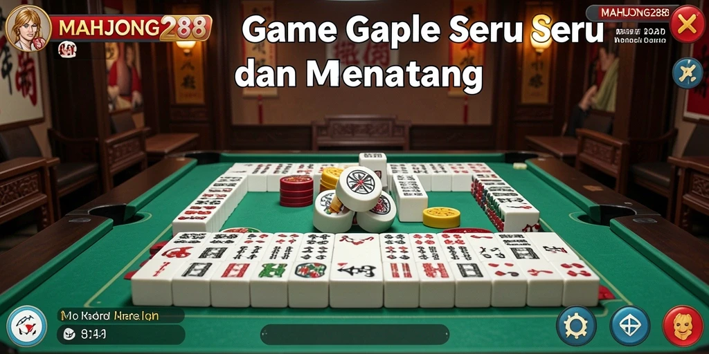 Screenshot gameplay MAHJONG288 yang penuh aksi Gaple.