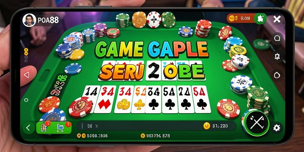 Tampilan gameplay Gaple di POA88 yang seru dan interaktif.