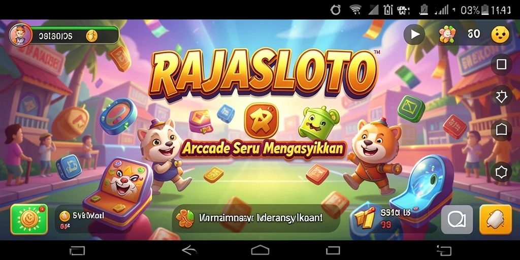 Screenshot RAJASLOTO menampilkan gameplay Arcade yang menegangkan.
