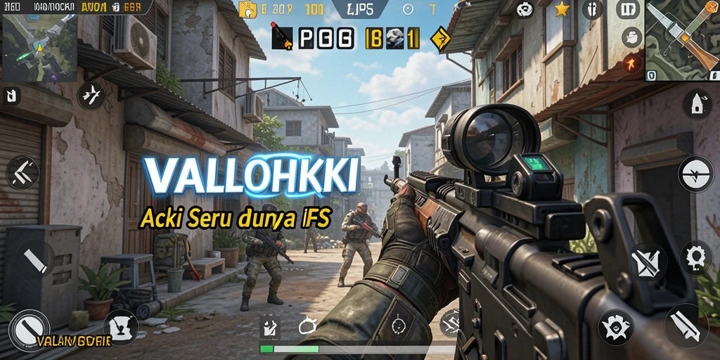 Tangkapan layar menunjukkan aksi nyata dalam permainan VALOHOKI.